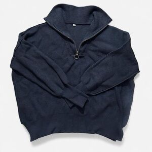Navy Blue 1/4 Zip Sweater